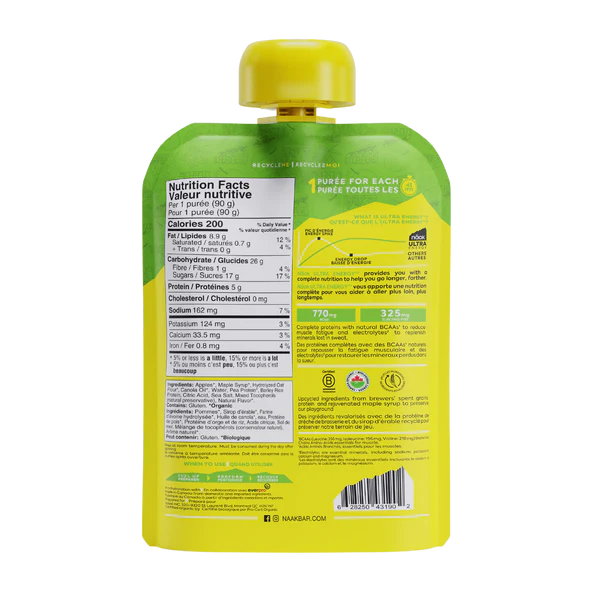 NAAK ENERY PUREE APPLE & MAPPLE SYRUP