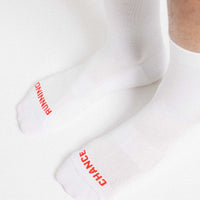 CHANCE Padded Sock White/Orange