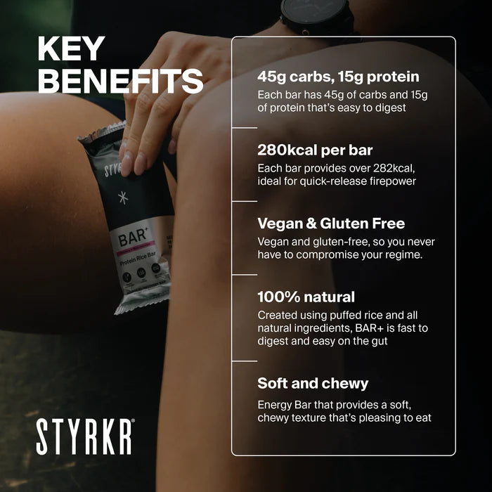 STYRKR BAR+ Raspberry & White Chocolate Recovery Bar