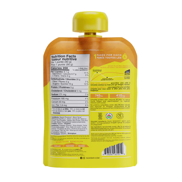 NAAK ENERY PUREE SWEET POTATOES BUTTERNUT SQUASH