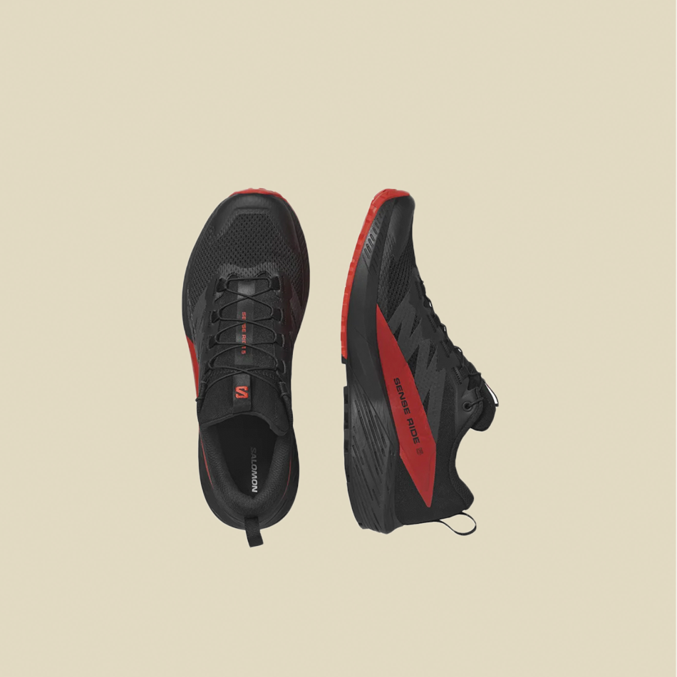 SALOMON Sense Ride 5 Man - Black / Fiery Red / Black