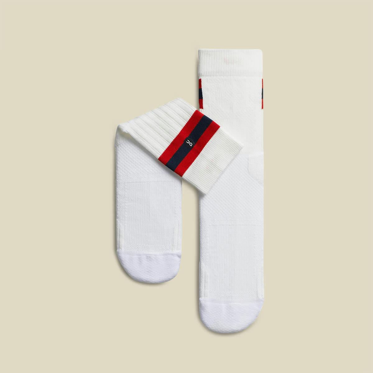 Tennis Sock - White / Red Women