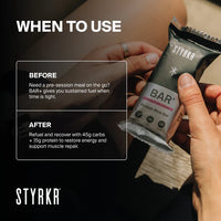 STYRKR BAR+ Raspberry & White Chocolate Recovery Bar