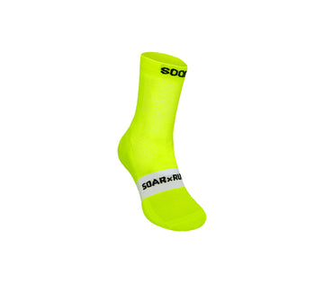 Soar Running Crew Sock Fluor Yellow