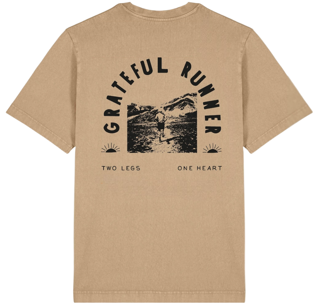 Grateful Runner Overland T-Shirt - Dyed Latte