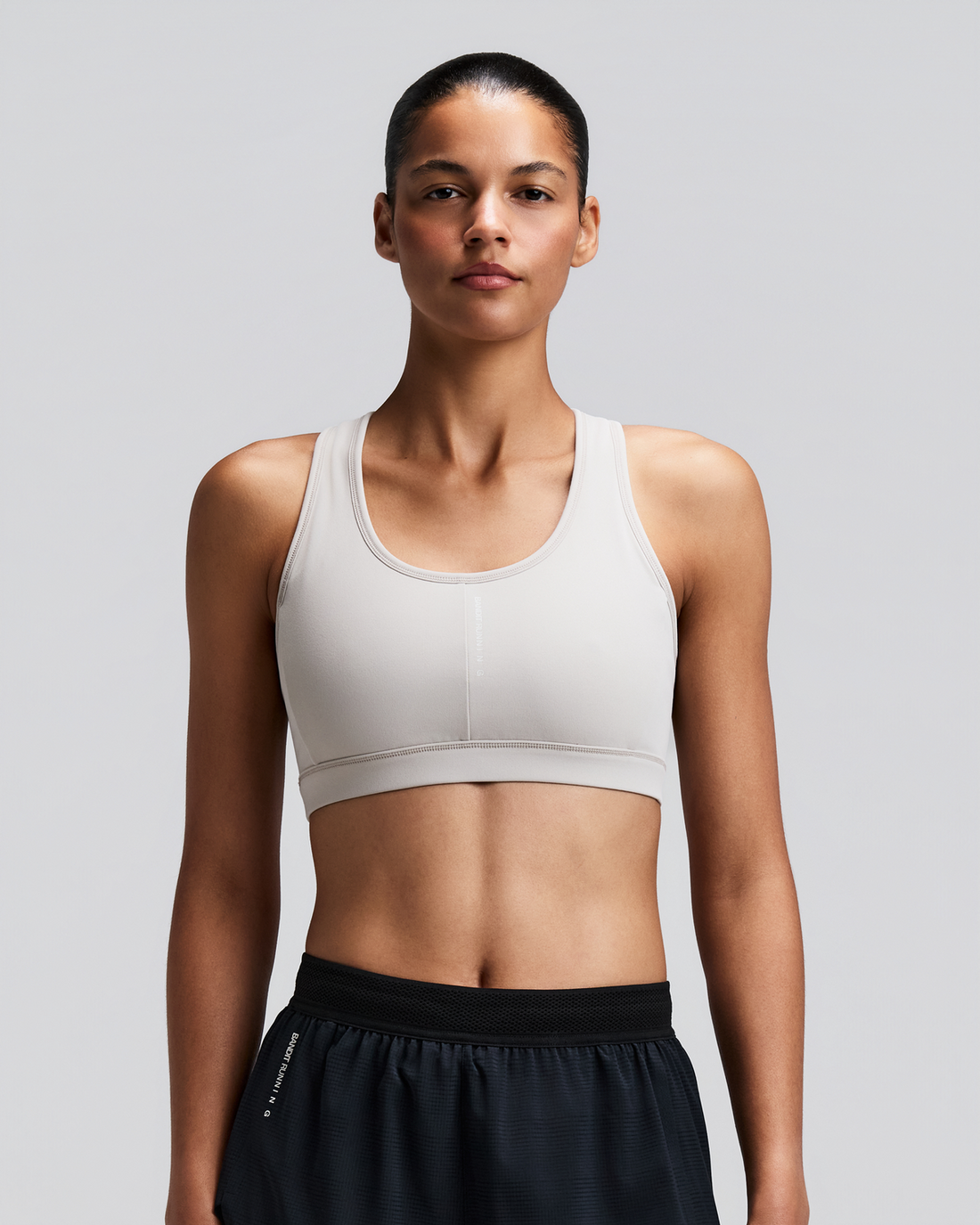 BANDIT WOMEN'S VANISHER™ REVERSO™ SCOOP NECK RUN BRA - BLACK / PLASTER