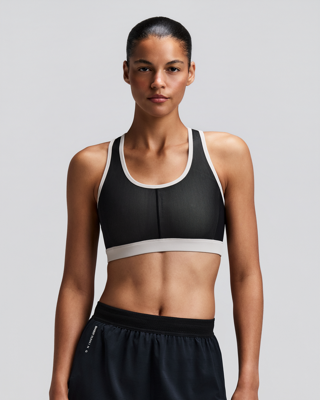 BANDIT WOMEN'S VANISHER™ REVERSO™ SCOOP NECK RUN BRA - BLACK / PLASTER