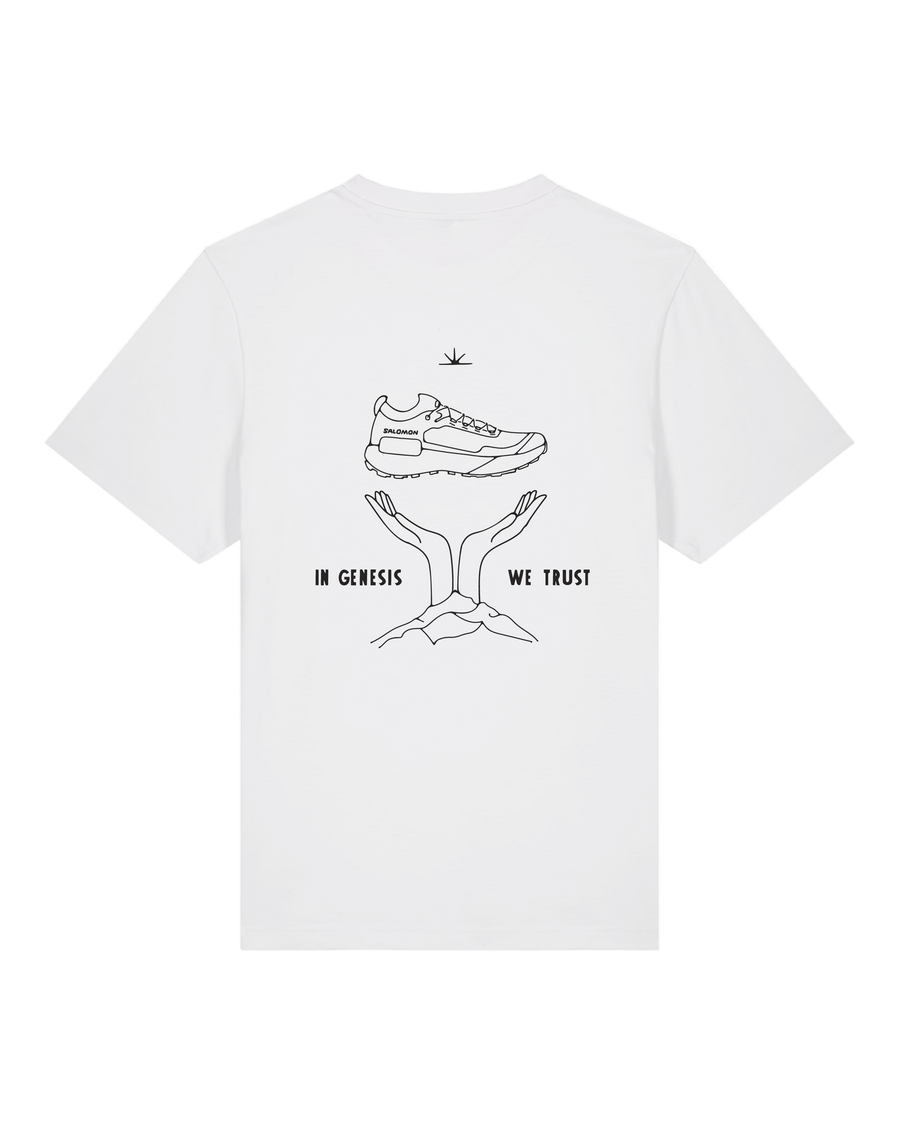 IN GENESIS WE TRUST T-SHIRT - WHITE