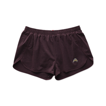 Tracksmith Women's Session Shorts Dark Aubergine Heather